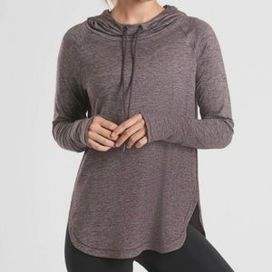Athleta Uptempo Hooded Long Sleeve in Agate Purple
